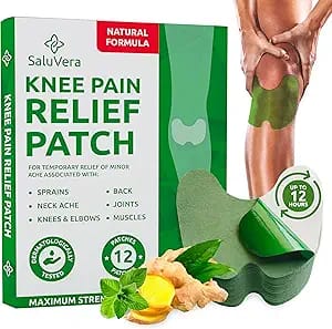 Herbal Knee Pain Relief Patch (12 Count) – Warming Joint Support Plaster for Long-Lasting Comfort
