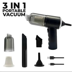 3-in-1 Mini Cordless Vacuum Cleaner – Powerful Duster, Blower & Air Pump