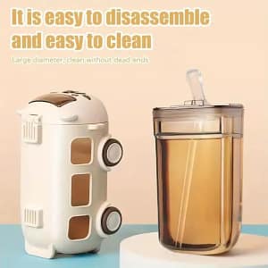 Baby Bus 500ml Kids Water Bottle – Safe, Portable & Anti-Leak with Fun Cartoon Design