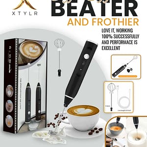 2-in-1 USB Rechargeable Electric Coffee Frother & Milk Beater