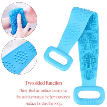 Silicone Back Scrubber Belt – Double-Sided Exfoliating Body Brush for Deep Clean Bath - Image 8