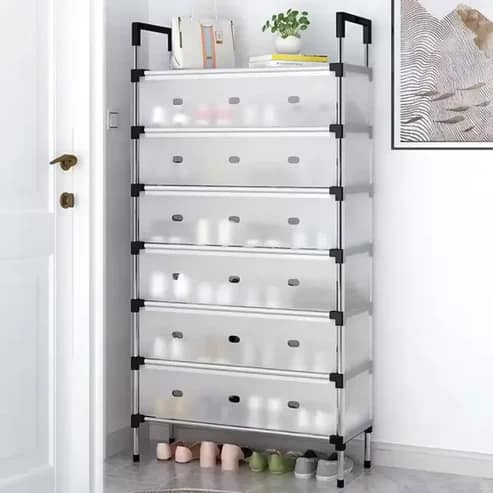 Multilayer Dustproof Shoes Rack – Spacious and Durable Organizer