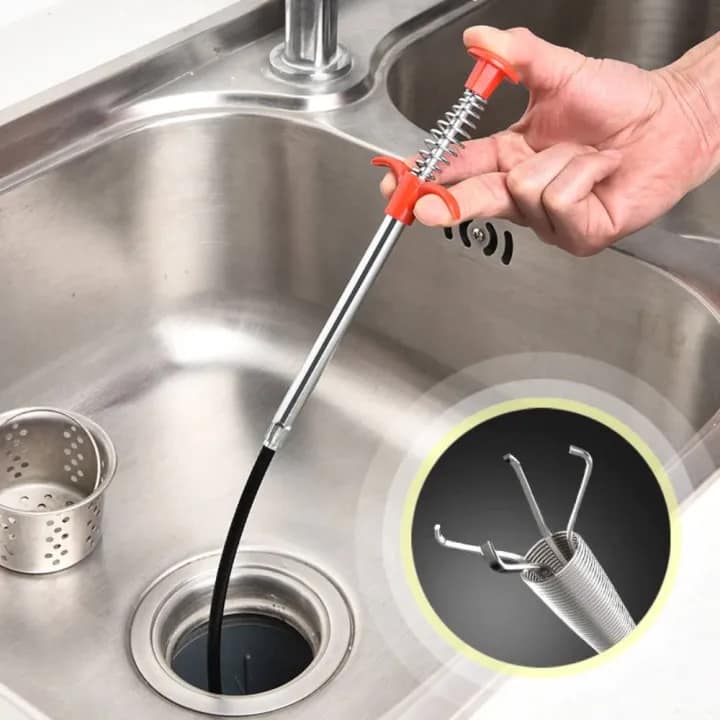 Flexible Stainless Steel Sink Wire Cleaning Hook – 90cm Drain Clog Remover