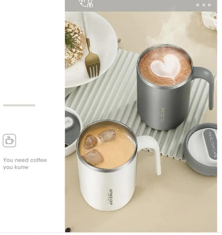 500ml Stainless Steel Insulated Mug with Lid – Vacuum Travel Coffee & Tea Cup with Handle - Image 5