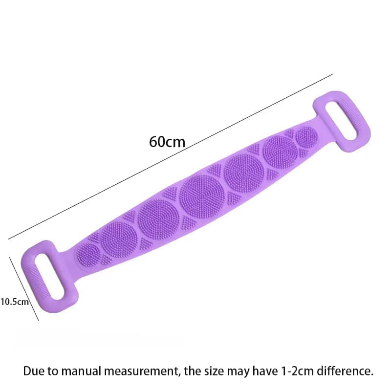 Silicone Back Scrubber Belt – Double-Sided Exfoliating Body Brush for Deep Clean Bath - Image 4